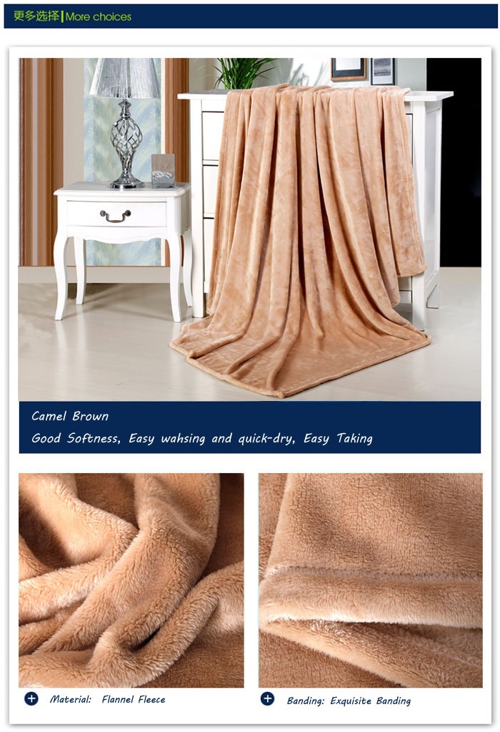 Super Soft Fleece Blanket Brown Color