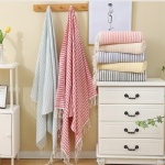 Turkish beach towel with tassel design