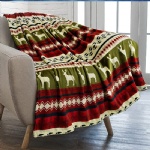 Single-layer printed Christmas blanket