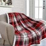 Double-layer blanket flannel printed + lambskin